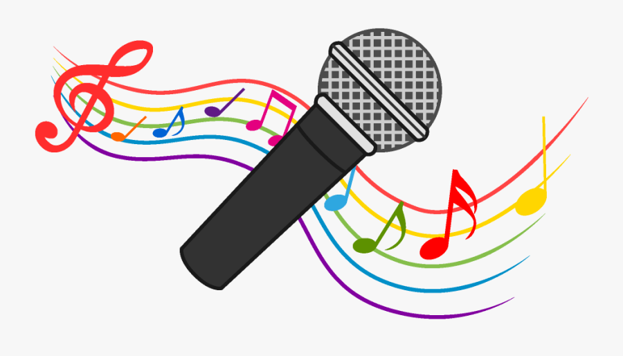 Microphone With Music Notes Clipart, Transparent Clipart
