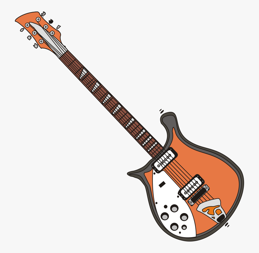 Free Electric Guitar Clip Art - Vector Dan Guitar Dien, Transparent Clipart