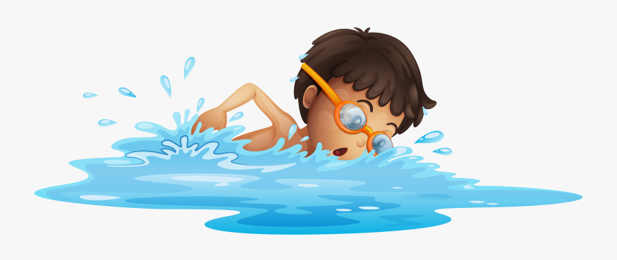 Swimming Clip Art Black And White - Swimming Clipart Transparent