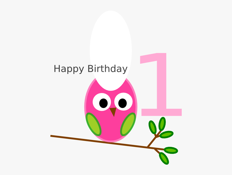 Birthday Owl Svg Clip Arts - Happy 1st Birthday Meme, Transparent Clipart
