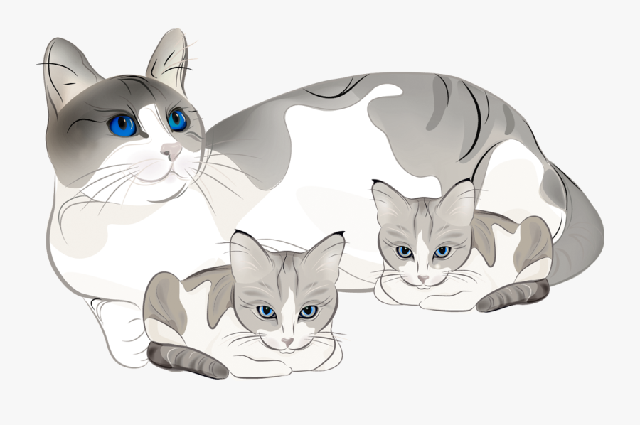 28 Collection Of Cat And Kitten Clipart - Cat With Kittens Clipart, Transparent Clipart