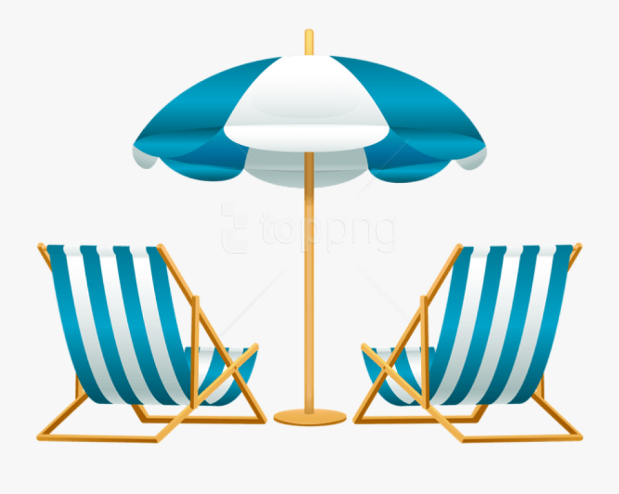 Umbrella Clipart Template - Beach Chairs Clip Art, Transparent Clipart