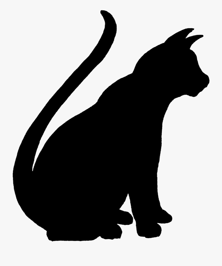 Clip Art Sitting Cat Clip Art - Sitting Cat Silhouette Png, Transparent Clipart