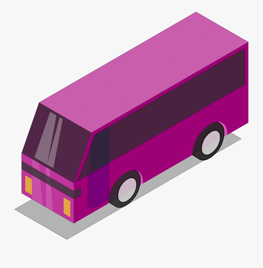 Transparent School Bus Driver Clipart - Bus 3d Icon Png, Transparent Clipart
