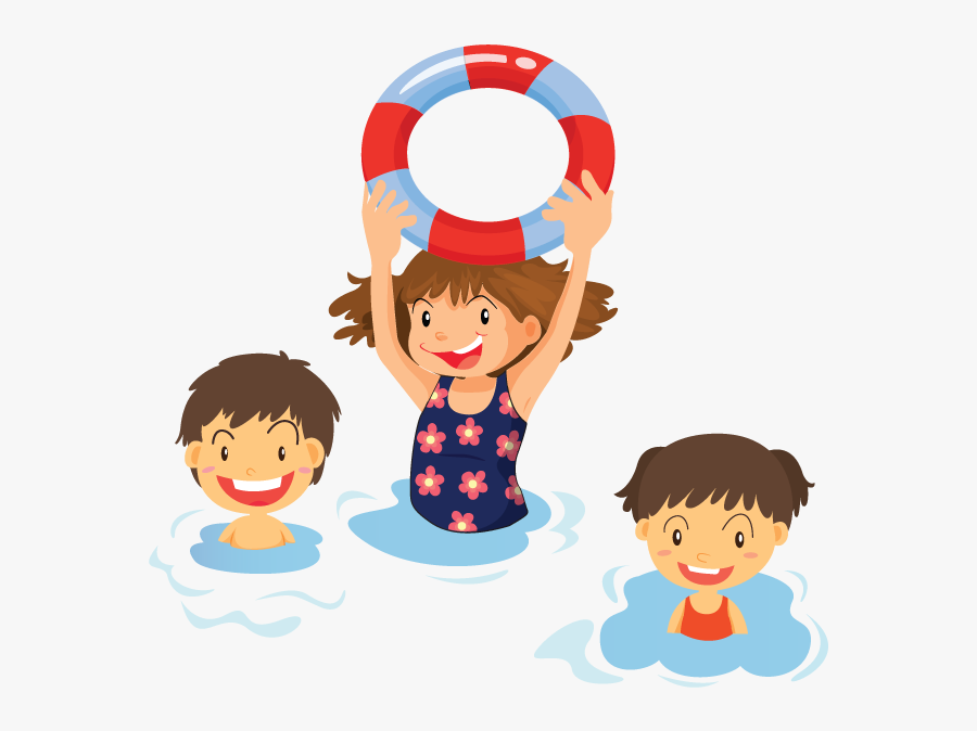 Family Clipart Swim - Kids Swimming Clipart Png, Transparent Clipart