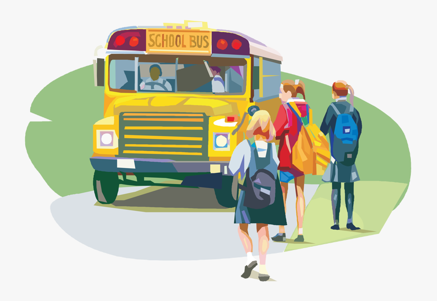 Quotes About School Buses Svg Black And White Library - School Bus Students Png, Transparent Clipart