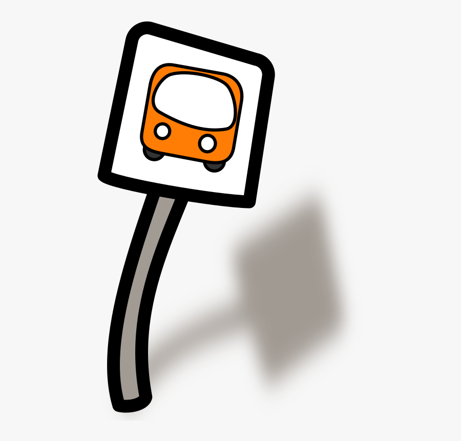 Technology,line,bus - Bus Stop Sign Clipart, Transparent Clipart