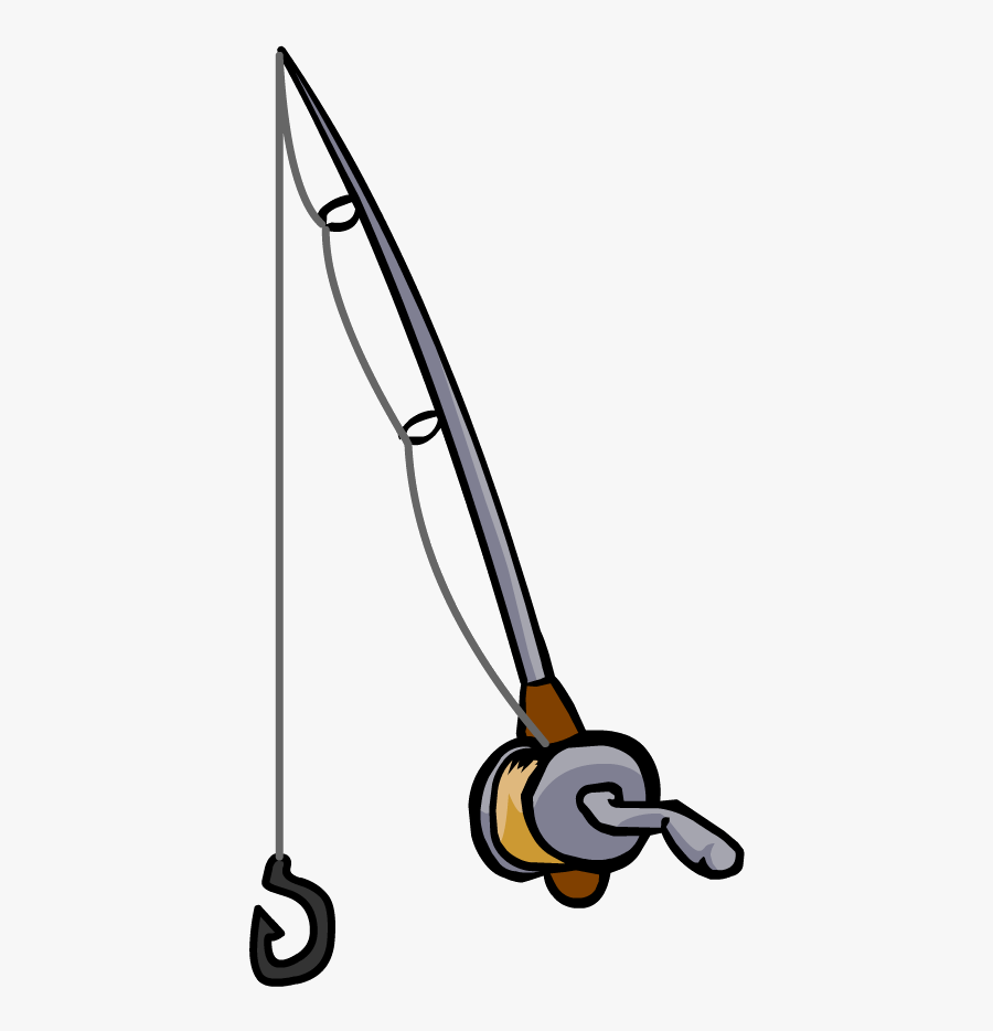 Fishing - Pole - With - Fish - Clipart - Fishing Pole Drawing Easy, Transparent Clipart