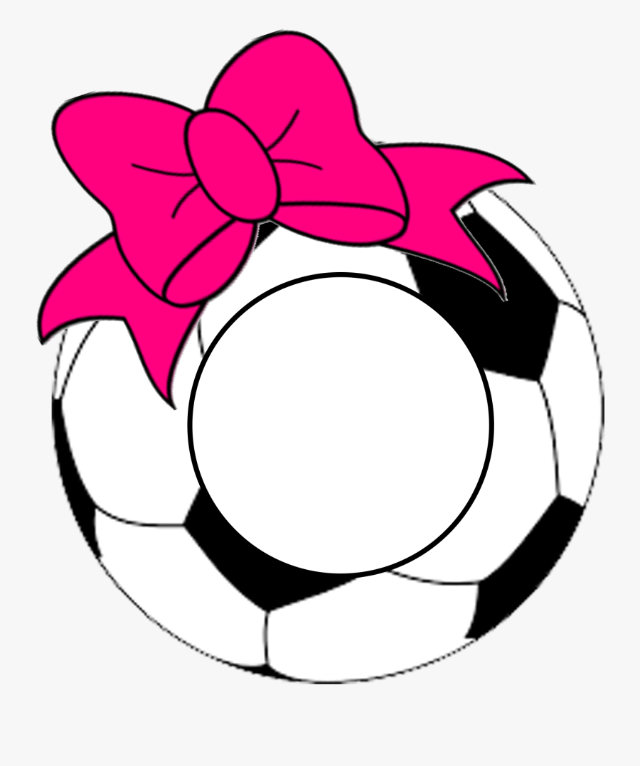 Monogram Soccer Ball With Bow - Soccer Ball, Transparent Clipart