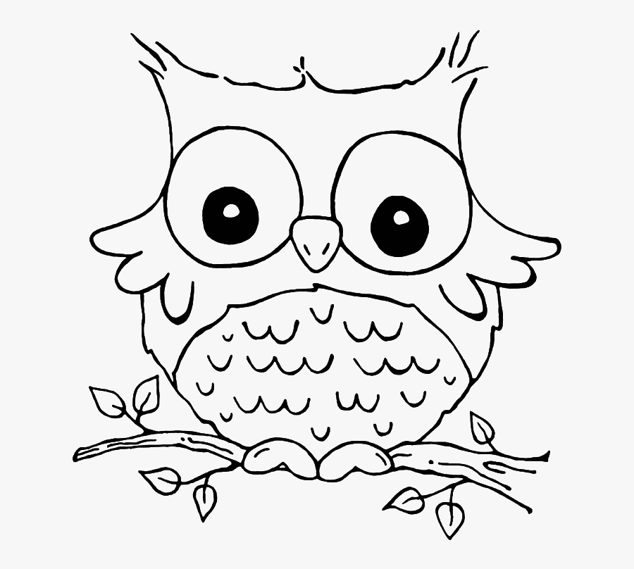 Owl Clip Art Coloring Page, Printable Owl Clip Art - Animal Coloring Sheets Printables, Transparent Clipart