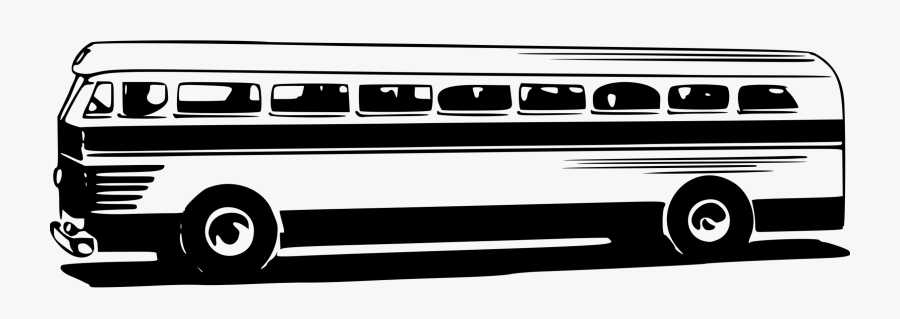 Automotive Exterior,compact Car,bus - Bus Black & White Png, Transparent Clipart