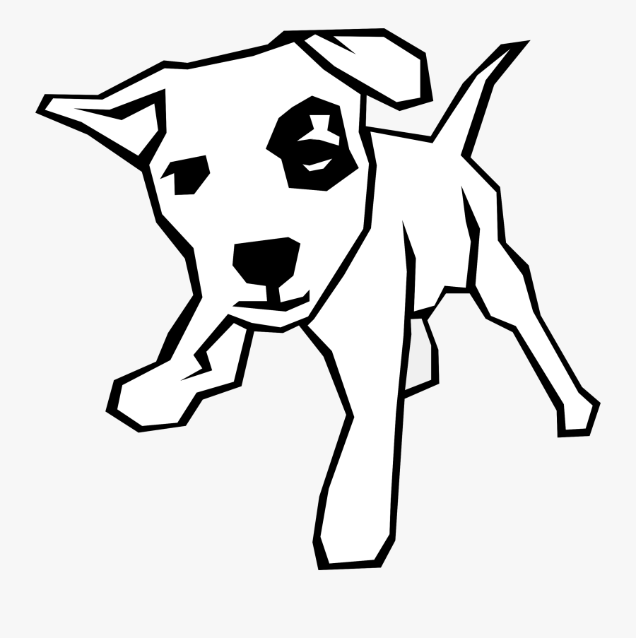 Dog - Bone - Border - Clipart - Simple Black And White Animal Drawings, Transparent Clipart