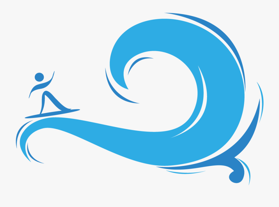 Surfing Wave Euclidean Vector Figures Hand-painted - Wave Vector Png, Transparent Clipart