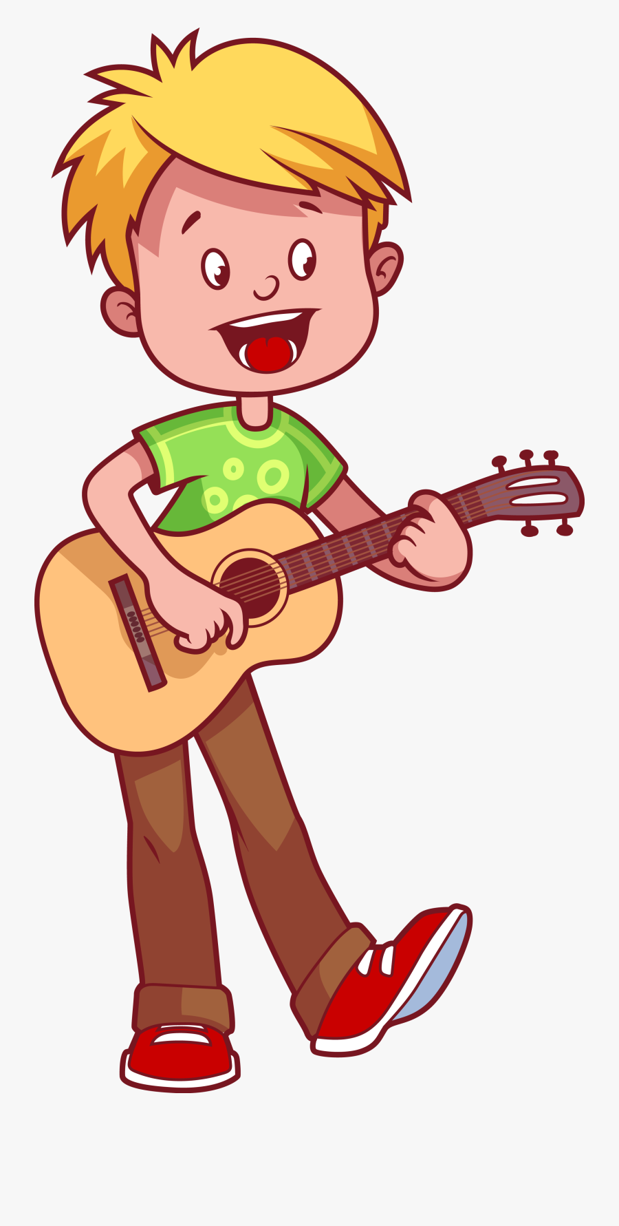 Boy Playing Guitar Clipart - Draw A Playing Guitar , Free Transparent