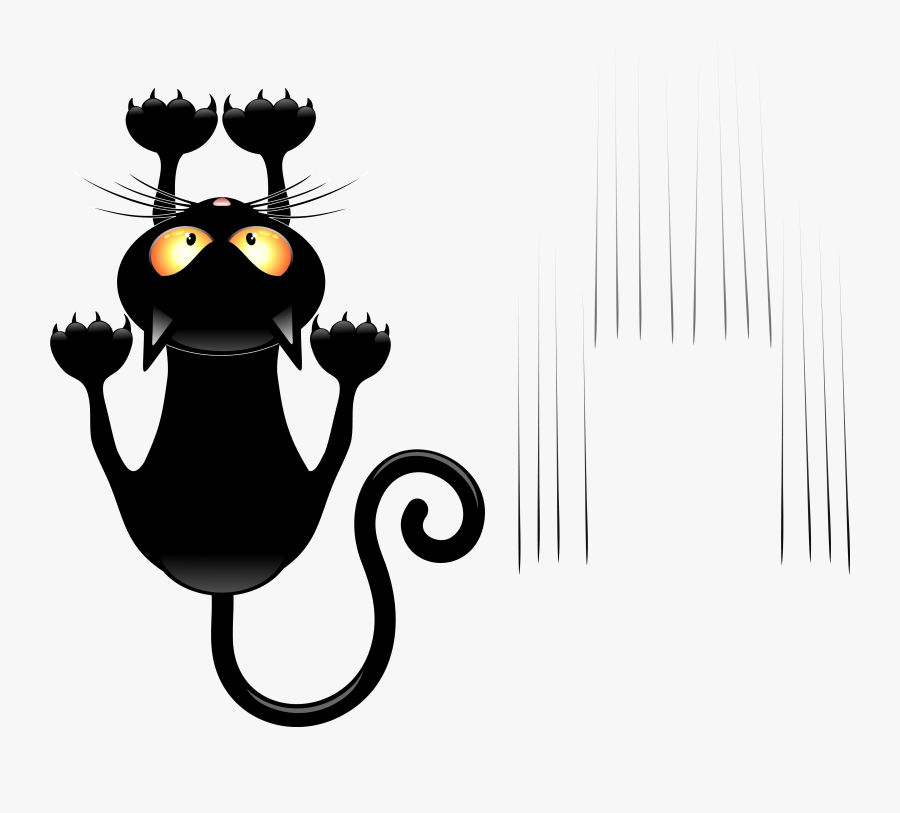 Black And Scratches Transparent - Cat Scratching Clipart, Transparent Clipart