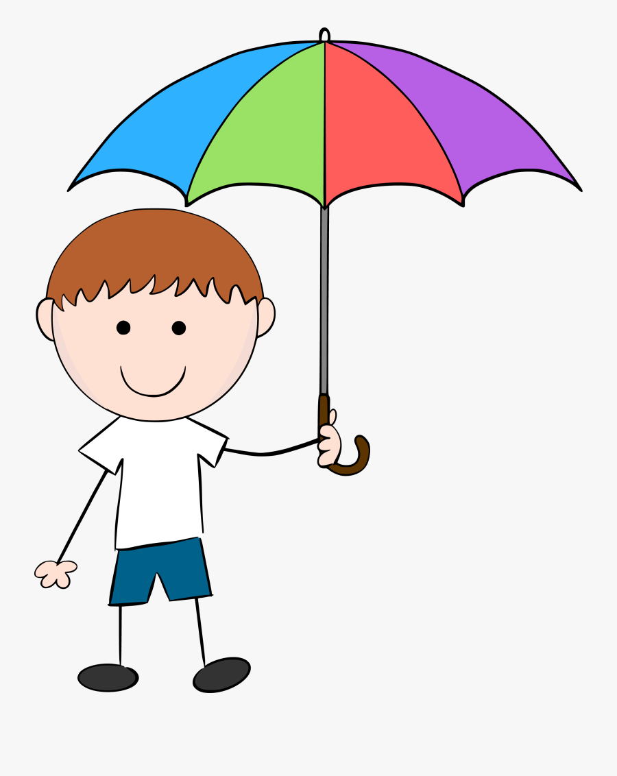 Transparent Umbrella Clipart - He Has An Umbrella, Transparent Clipart