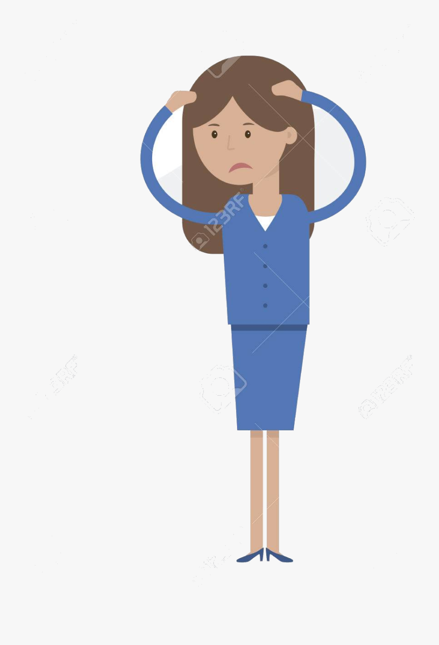 Depression Clipart Upset Person Free On Transparent - Zdenerwowanie Grafika, Transparent Clipart