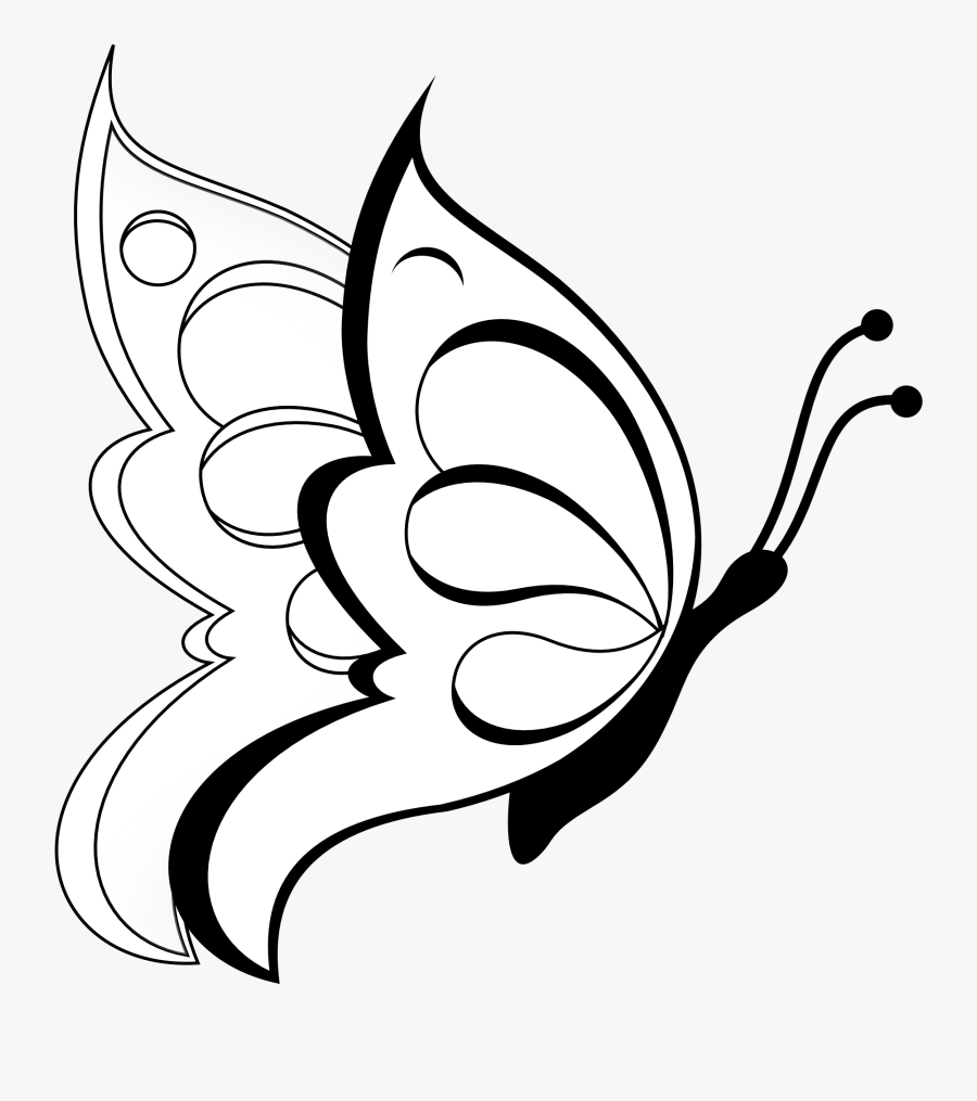 Butterfly Clipart Black And White, Transparent Clipart