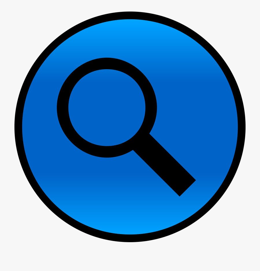Zoom Button With Magnifying Glass Vector Clipart Image - Magnifying Glass Clipart In Circle, Transparent Clipart