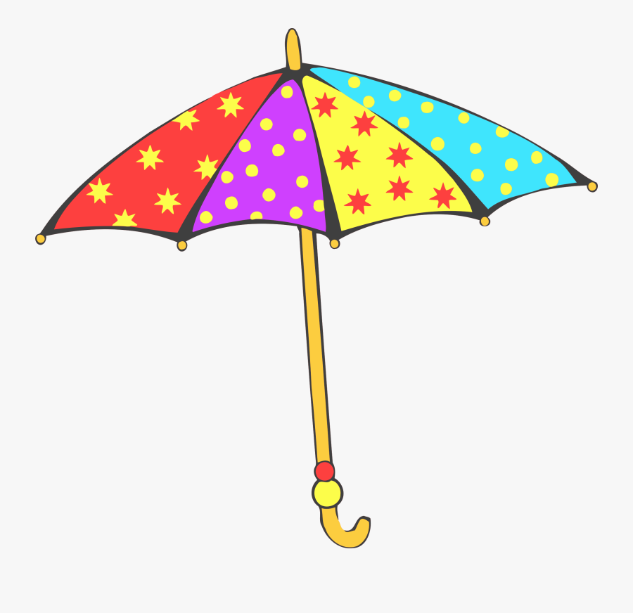 Transparent Umbrella Clipart Png - Color Umbrella Template Printable, Transparent Clipart