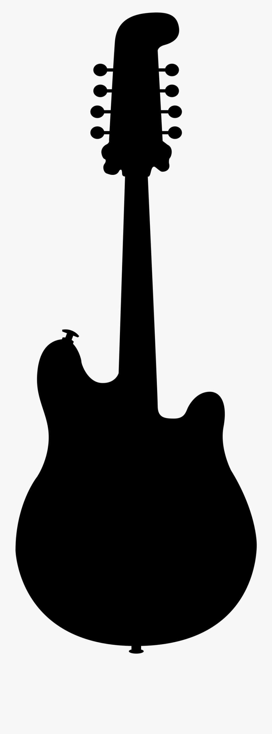 Transparent Bass Clipart Black And White - Guitar Art Guitar Silhouette, Transparent Clipart