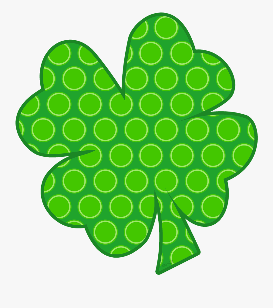 Shamrock Clipart Polka Dot - Polka Dot Shamrock Clipart, Transparent Clipart