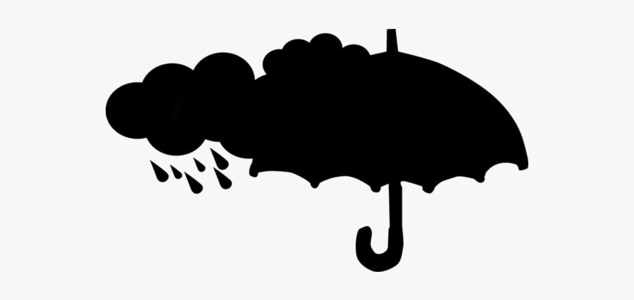April Showers Umbrella Clipart Png Black And White - Illustration, Transparent Clipart