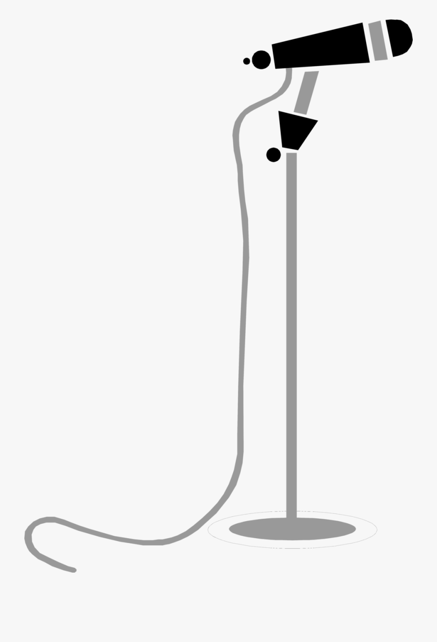 2493 Microphone Clipart Microphone Clipart ~ Clipartfan - Microphone With Stand No Background, Transparent Clipart