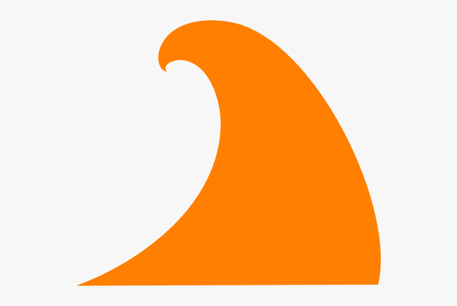 Orange Tidal Wave, Transparent Clipart