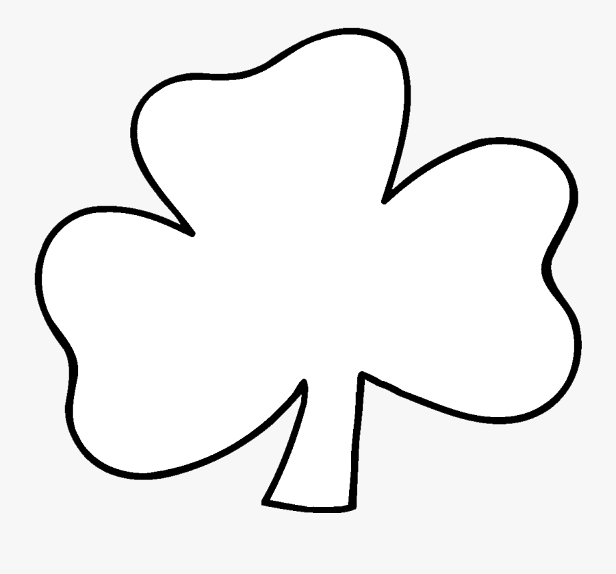 Black And White Shamrock Clipart - White Shamrock Transparent Background, Transparent Clipart