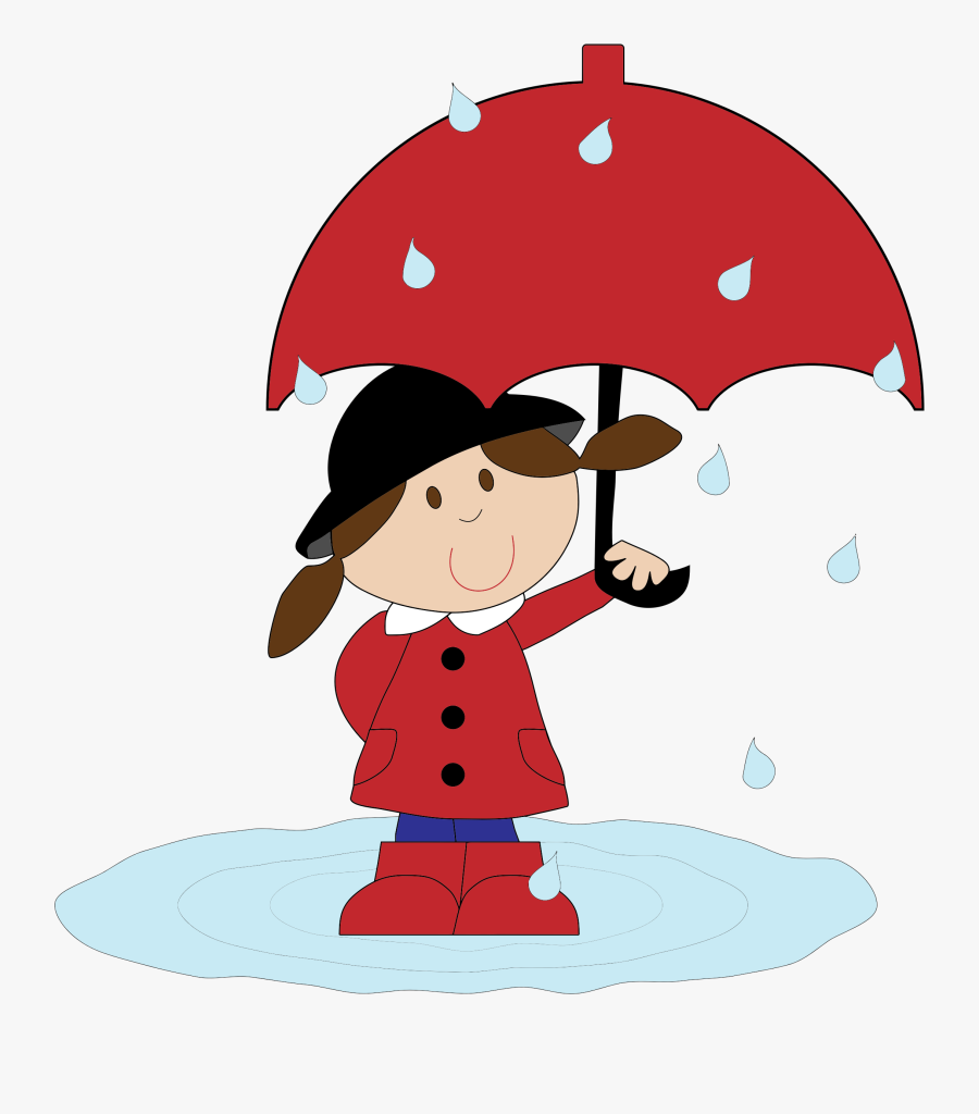Cartoon Holding An Umbrella Clipart , Png Download - Using An Umbrella Clipart, Transparent Clipart
