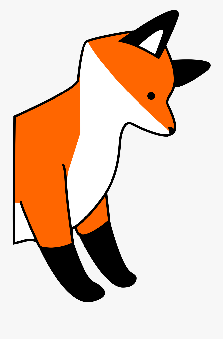 Fox Black And White Fox Clipart Black And White Free - Transparent Background Fox Clipart, Transparent Clipart