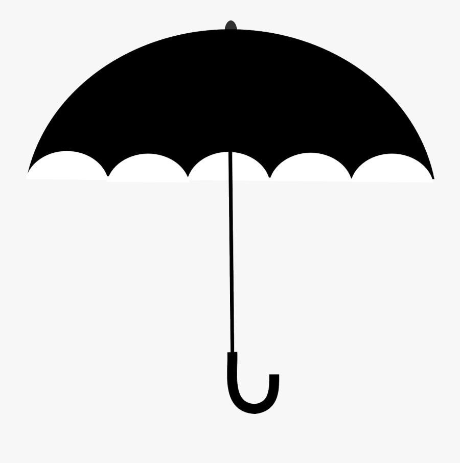 Umbrella Silhouette Clip Art At Clker - Umbrella Clipart Black, Transparent Clipart