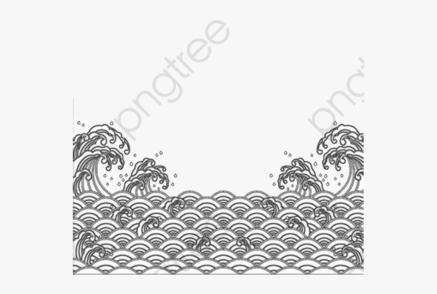 Japanese Wave Pattern - Wind Wave, Transparent Clipart