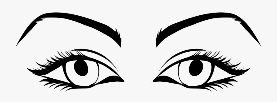 Human Eye Clip Art - Human Eyes Clipart Black And White, Transparent Clipart