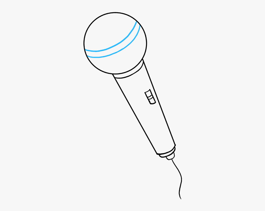 Clip Art Drawing Of A Microphone - Drawing, Transparent Clipart