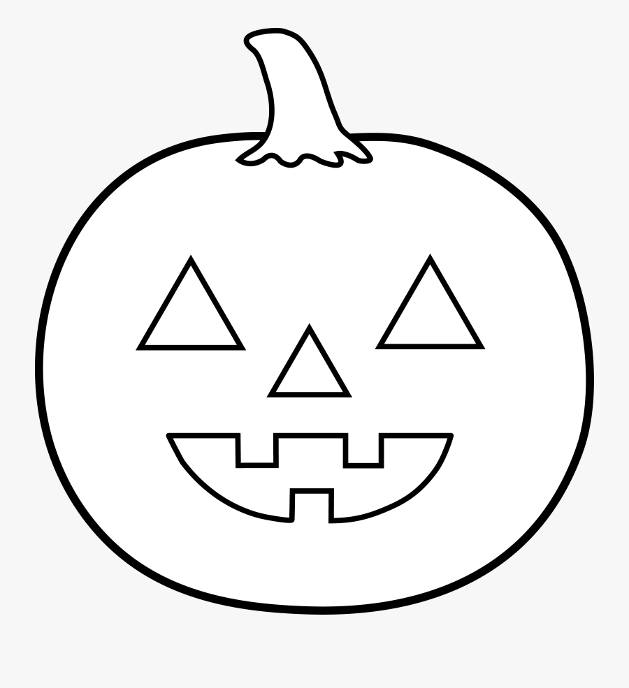 Cute Halloween Pumpkin Clipart Black And White, Transparent Clipart