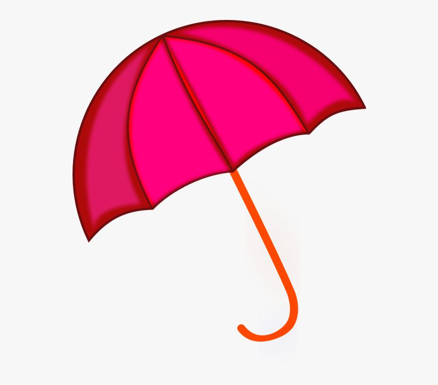 Umbrella Clipart Rain Png Pink Color Umbrella Animated - Dibujo De Paraguas A Color, Transparent Clipart