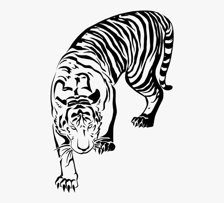Tiger Clipart Simple - Tiger Tattoo Transparent Background, Transparent Clipart