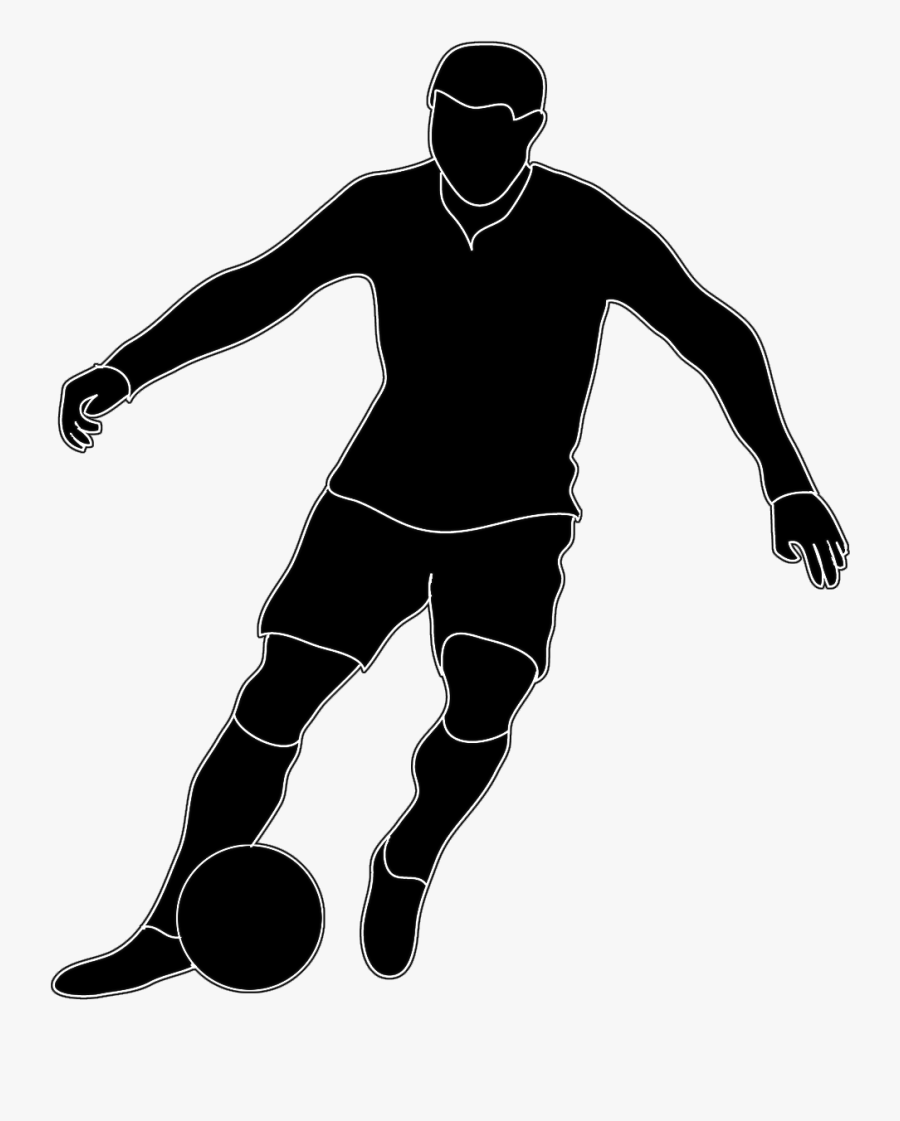 Image Result For Soccer Images Clip Art - Soccer Player Black And White Clipart, Transparent Clipart