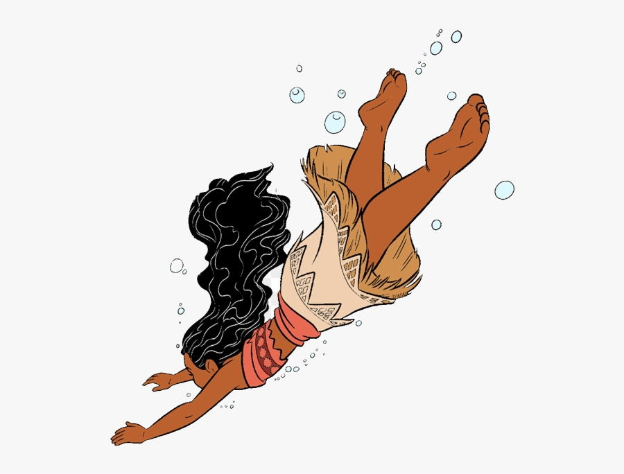 Moana Swimming Free Transparent Clipart Images Png - Moana Swimming, Transparent Clipart