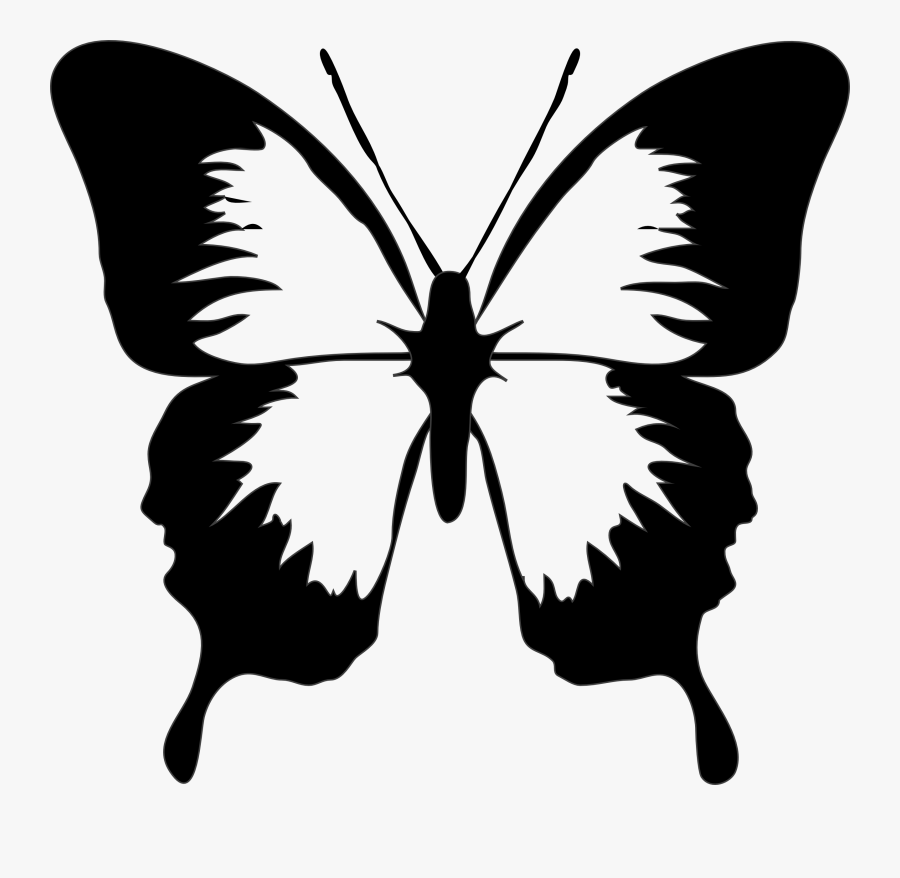 Butterfly Black And White Clip Art Black And White - Butterfly Black And White, Transparent Clipart