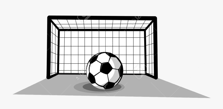Soccer Goal Ball Clipart Free And Images Transparent - Soccer Ball And Goal Clipart, Transparent Clipart