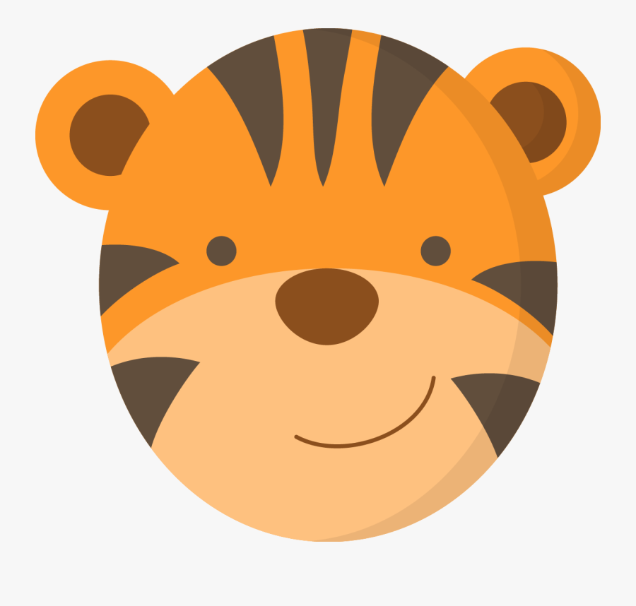 Tiger Clipart Jungle Animal - Zoo Animal Faces Clipart, Transparent Clipart