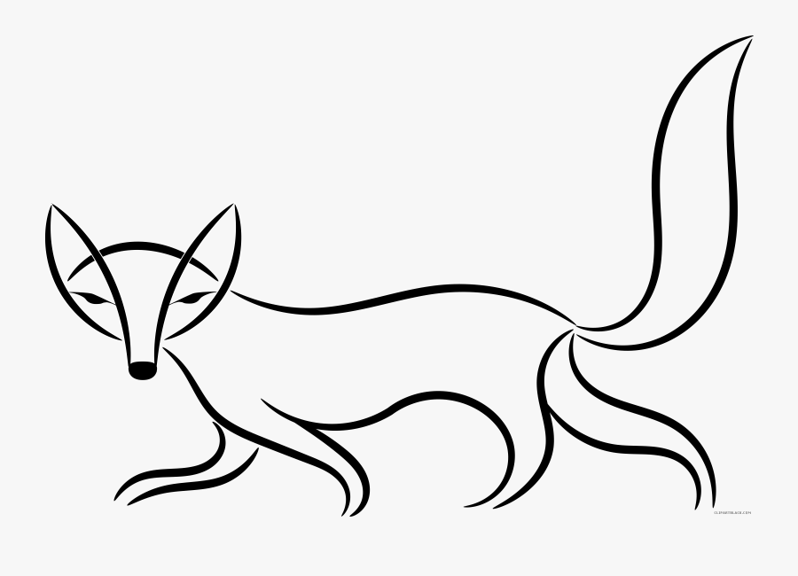 Free Stylish Lineart Fox Clipart Clipart And Vector - Silver Fox Clip Art, Transparent Clipart