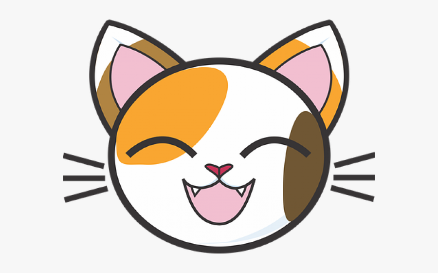 Cute Cat Face Cartoon, Transparent Clipart