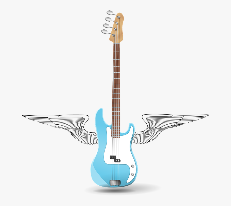 Guitar Clipart - Electric Bass Guitar Clipart, Transparent Clipart
