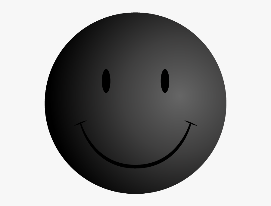 Black Smiley, Transparent Clipart