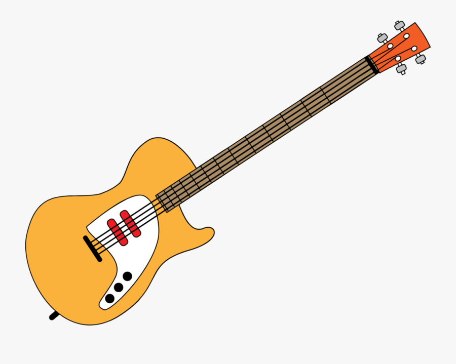 Clip Art Bass Guitar Acoustic Music - Guitar, Transparent Clipart