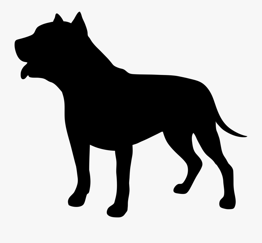 Beagle Silhouette Clip Art At Getdrawings - Pit Bull Dog Silhouette, Transparent Clipart